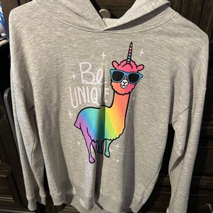 Justice llama sweater